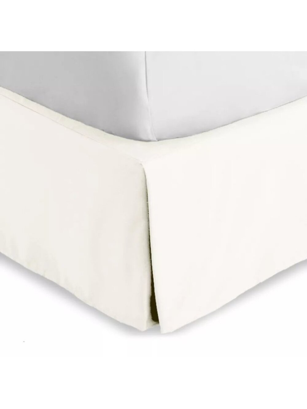 Bare Home  White Full Size Microfiber 15" Dust Ruffle Bed Skirt 54" x 75" NWOT